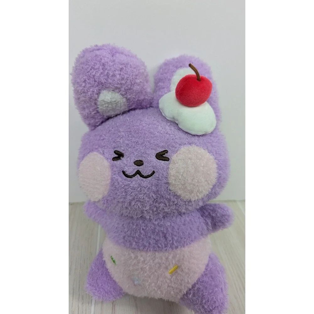 Miniso Pals Plush Purple Robin Bunny Rabbit Ice Cream Sundae Cherry Whipped Crm